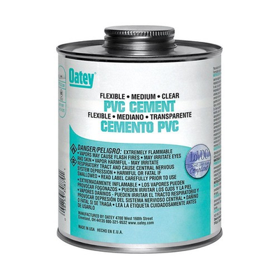 #ad Oatey Clear Cement For Flexible PVC 4 oz $16.17