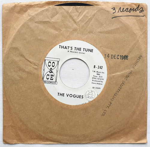 The Vogues -That's The Tune/Midnight Dreams -Promo-7" Single 1966 Co & Ce Recs - Bild 1 von 4