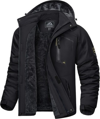 Herren Skijacke atmungsaktiv warm gefüttert winterjacke abnehmbar