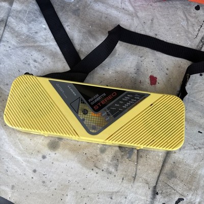 Vintage Yellow 80s 90s Lloyds V316 Radio Boombox Tape Player With