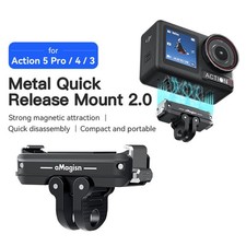 Metal Magnetic Quick Release Dock Mount Adapter for DJI Action 5Pro/4/3 Cameras