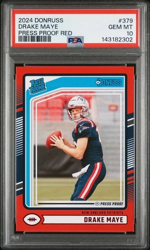 DRAKE MAYE RC *PSA 10* - 2024 Panini Donruss #379 Press Proof Red Rated Rookie
