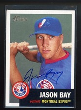 2002 Topps Heritage JASON BAY Signed Card autograph auto NATIONALS EXPOS PIRATES