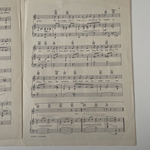 Pal Joey Vocal Selection Sheet Music Score 1941 Chappell - Picture 6 of 7