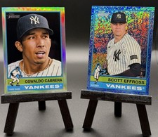 Scott Effross & Oswald Cabrera 2025 Topps Heritage -Blue sparkle & Silver Chrome
