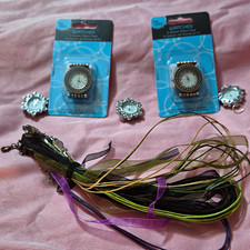 Bead Landing Mixed Lot Watch Faces w/ Cord & Ribbon, Rhinestone, 5pc