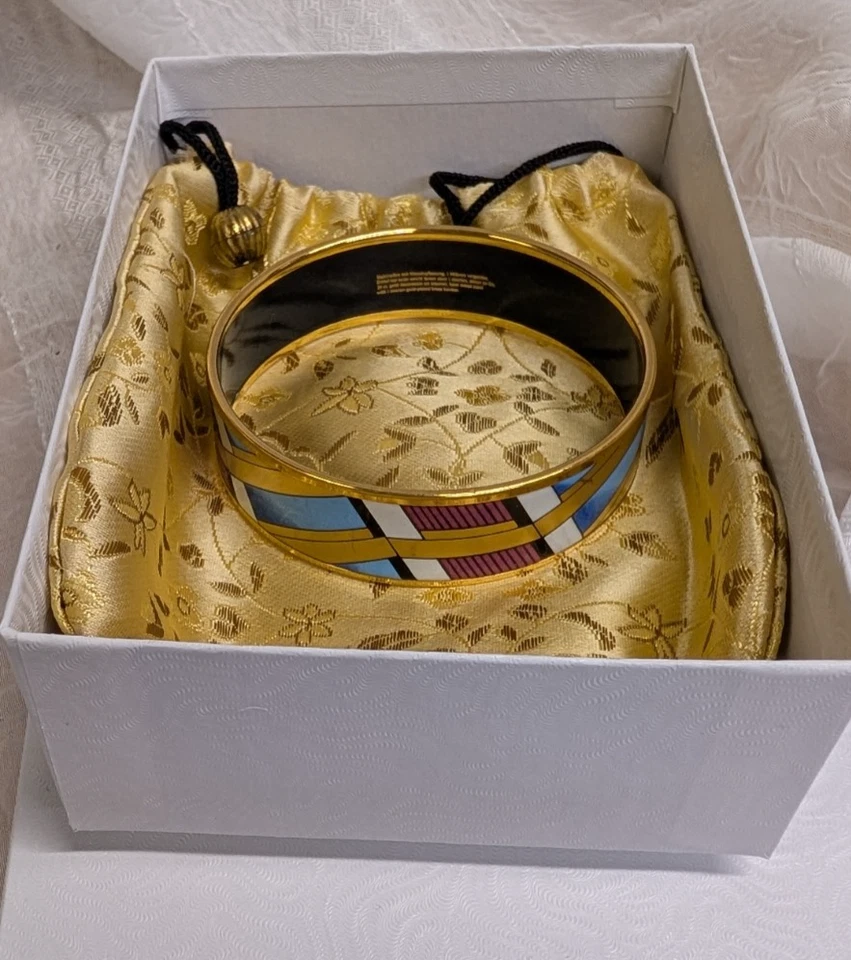 Pulsera Michaela Frey vintage esmaltada con reflejos dorados Foto 2 de 4