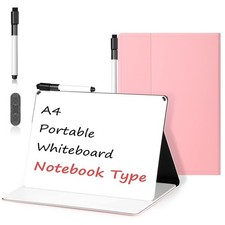 Mini Whiteboard 12"x9" Small White Board Dry Erase, Erasable Notebook Foldabl...