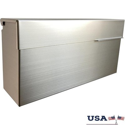 Waterproof Wall Mount Mailbox Stainless Steel Rust Proof Modern Drop Box New