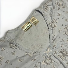 Vintage L.L. Bean VTG 1990s 90s Womens Small Blue Floral Nightgown 100 cotton
