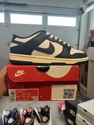 Nike Dunk Low Vintage Navy W for sale | eBay