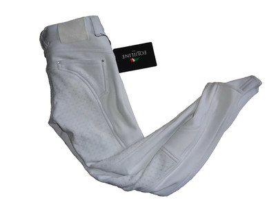 Equiline Darma Winter Vollgriff Reithose Mädchen weiß Alter 10/11 Jahre Taille 24 Zoll