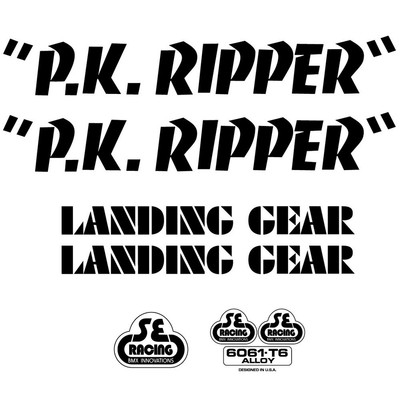 SE Racing PK RIPPER decal set - BLACK (from SE Racing)