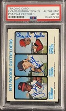 1973 Topps #614 Bumbry Spikes Dwight Evans Rookie PSA Authentic TRIPLE AUTO
