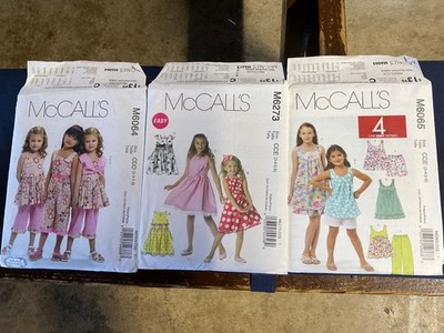 MCCalls Bundle Of 3 Kids sewing patterns Different Styles And Sizes