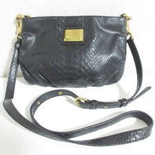 Marc By Marc Jacobs Python Embossed Leather 2Way Shoulder Bag Women Blac One
