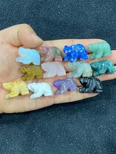5pcs Natural Mixed Quartz Crystal Carved Bear skull reiki healing Decoration