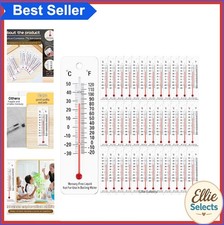 50 Student Science Thermometers Dual Scale PVC Material Classroom Teaching Tool