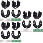 3 Sets Badezimmer Duschvorhang Pole Sockel Schrank Stab Ende Schwarz