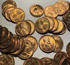 1954 S - 1 Roll - 1954 S Lincoln Wheat Cent BU RD GEM - (50 coins) #13 Roll 5