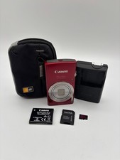 Canon PowerShot ELPH 180 20.0MP Digital Camera Red w/8x Zoom Bundle - Tested
