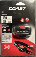 Brand New Coast FL11 130 Lumen Dual Color LED Headlamp IPX54 Weatherproof Black