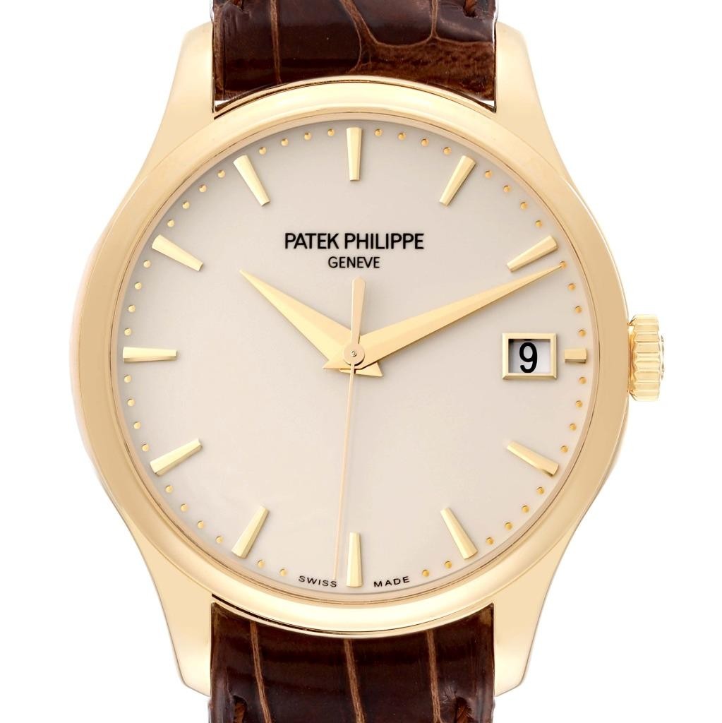 Patek Philippe Calatrava 5227 Yellow Gold Hunter Case Mens Watch