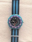 Seiko Alba Aqua Gear Vintage Watch Purple Turquoise Black Unisex
