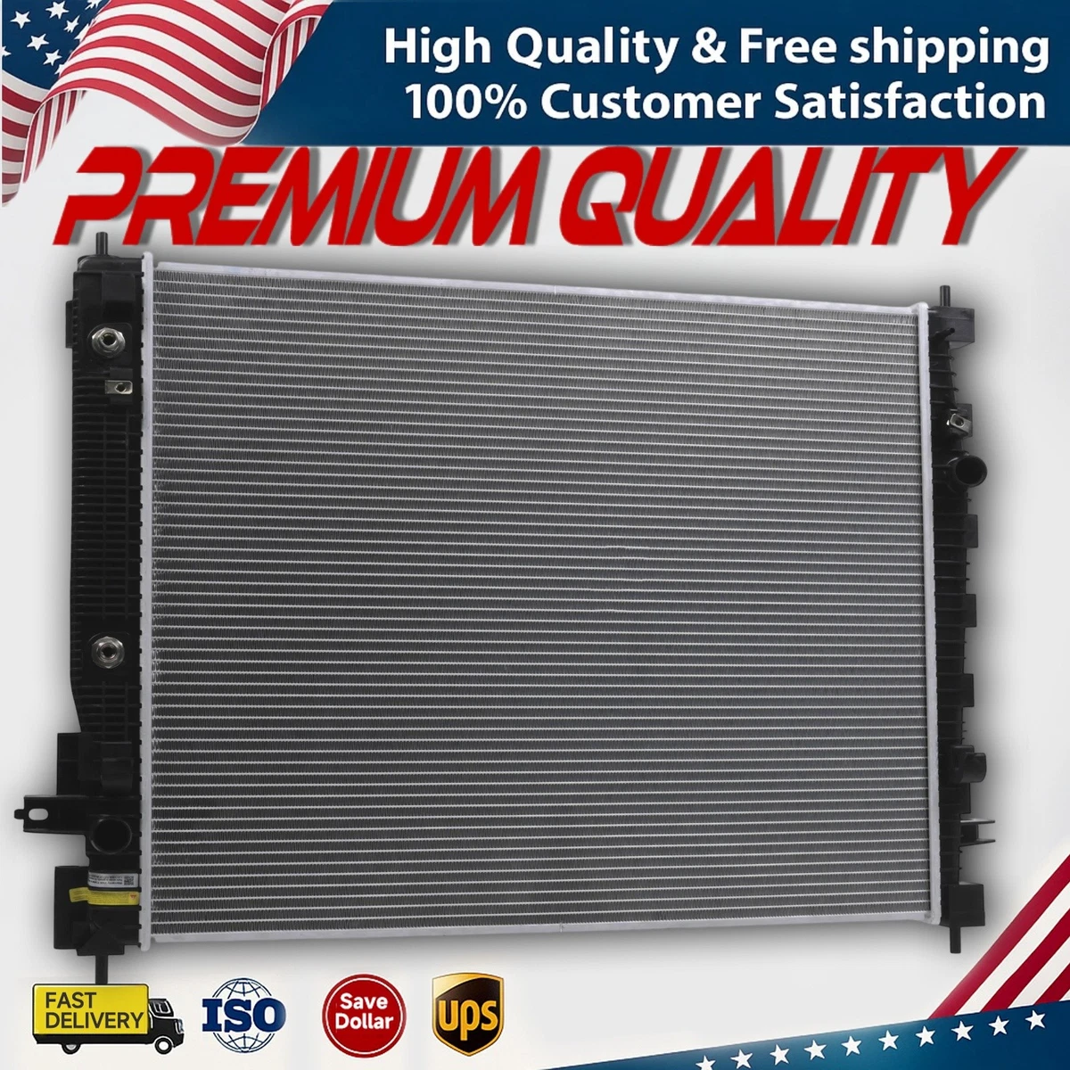 Aluminum Core Radiator For Buick Enclave & Chevrolet Traverse 3.6L (2018-2023) - Part DPI 13688 - View #3