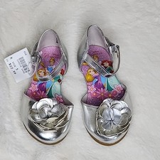 NEW Girls Disney Princess Ariel dress up Shoes Silver Heels Size NWT