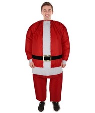 Inflatable Santa Claus Costume, Christmas Holiday Outfit with Fan Comfortable