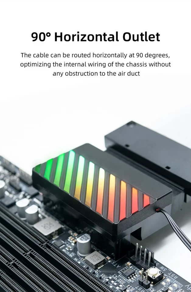 TEUCER ARGB 24Pin ATX Adapter 90° Converter 24PIN Adapter Suitable for 24PlN Mot - Bild 3 von 4