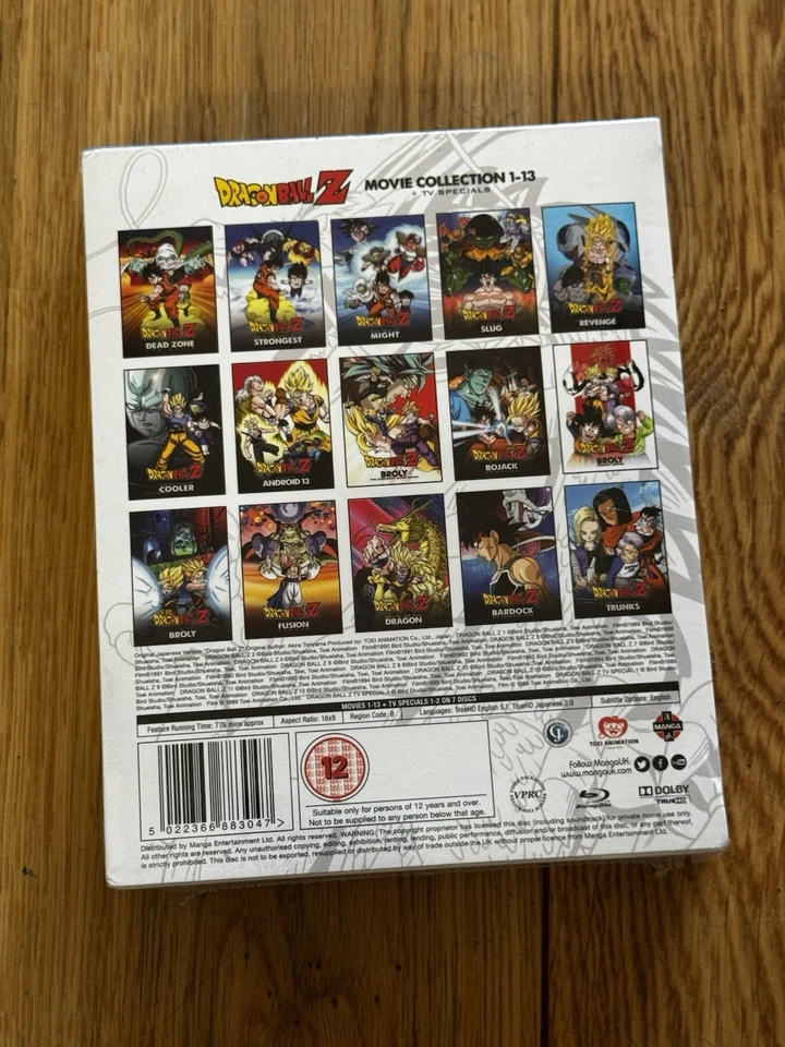 Dragon Ball Z Movie Collection: Movies 1-13 + TV Specials - Blu-ray New/Sealed - Image 2 of 2