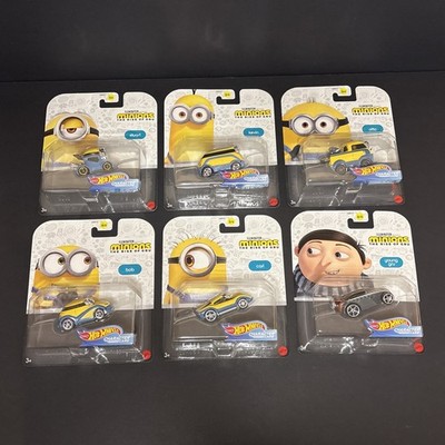 Hot Wheels Character Cars Minions The Rise Of Gru Complete set Of 6. 1/64