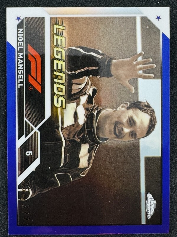 Nigel Mansell /399 2023 Topps Chrome Formula 1 #197 Purple Refractor