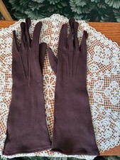 Vintage Meyers Make 3/4 Evening Gloves Size 7  Chocolate Brown USA