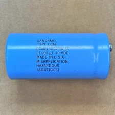 SANGAMO TYPE DCM 21000uF 40VDC Aluminum Electrolytic Can A+ Tested!