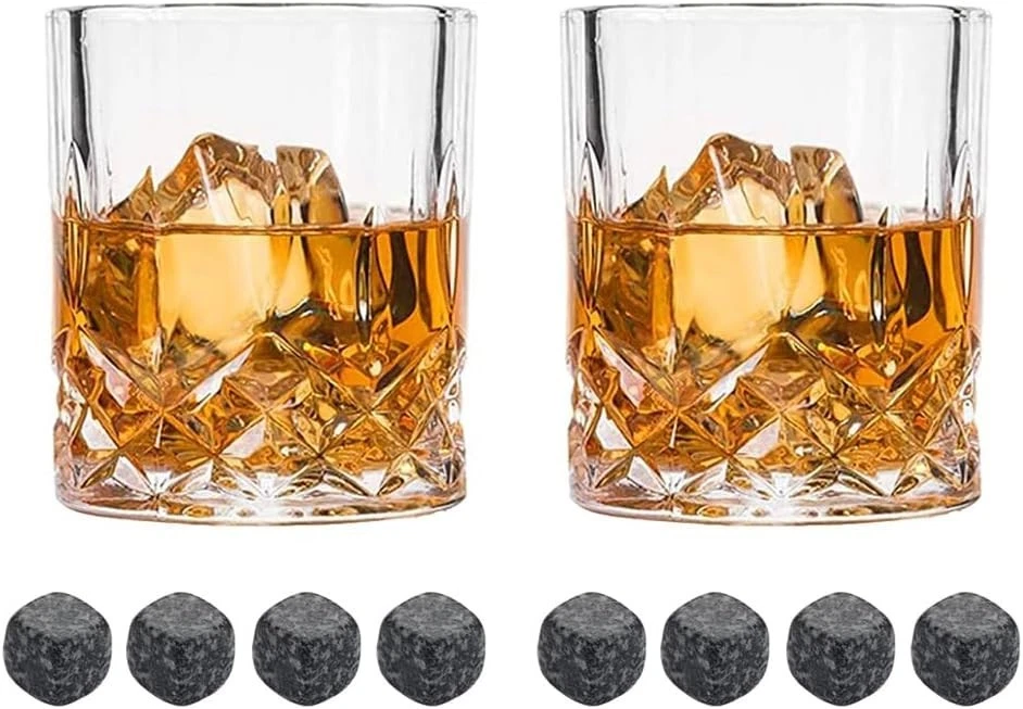 Whiskey Glasses Set Premium Old Fashioned Whisky Tumblers Lead-Free Crystal Glas