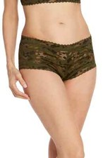 Hanky Panky Green Camo Lace Boyshort Panty Women's L31615 Size Small