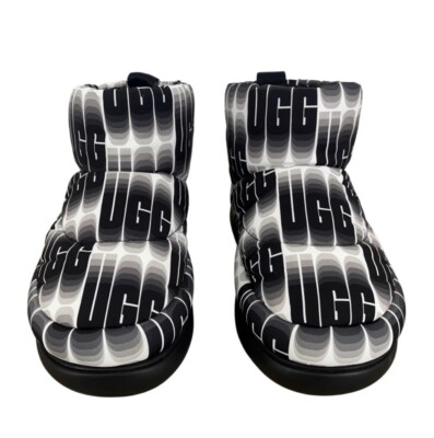 UGG CLASSIC MAXI  WAVELENGTH MINI WOMEN BOOT BLACK /WHITE US SIZE 7