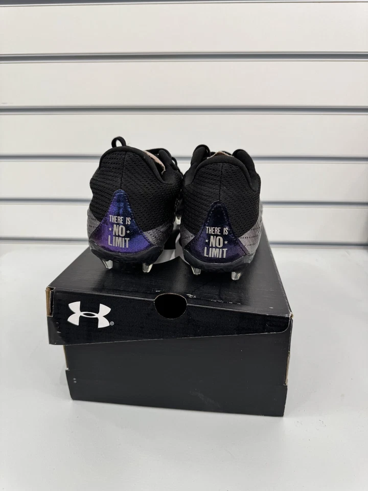 Botines de fútbol Under Armour para mujer talla 8 Blur Smoke MC negros, metálicos, oro rosa nuevos en caja Foto 4 de 4