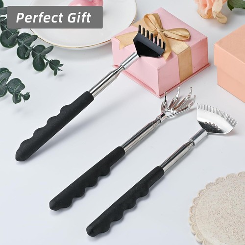 3 Pack Back Scratcher Metal Telescoping with Rubber Handles for Men Women Kids - Picture 6 of 6
