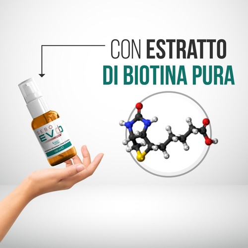 Sebo EVO Spray 100ml - Biotina spray sublinguale aromatizzato alla mela verde. - Foto 6 di 8