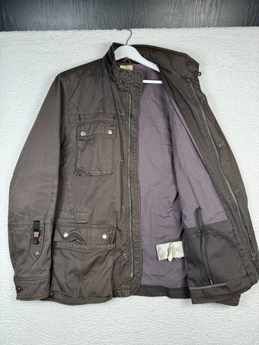 Diesel M65 Field Jacket Mens Large Gray Utility Pocket Military Only The Brave - Picture 8 of 22