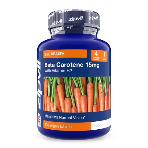 Zipvit Beta Carotene with Vitamin B2 Supports Vision & Skin , 120 Tablets - Picture 2 of 3