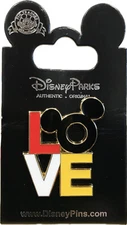 Trading Pin - Disney Disneyland Park - Mickey Mouse Love Icon Ears Collectible