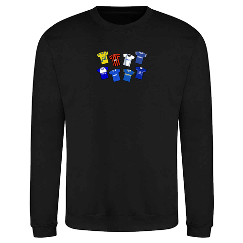 Everton Retro Kits Black Jumper Top For Toffees Fans Sweatshirt Great Gift - Picture 2 of 2