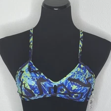 Jolyn Bikini Swim Top Vent Small Blue (Gong) New with tags