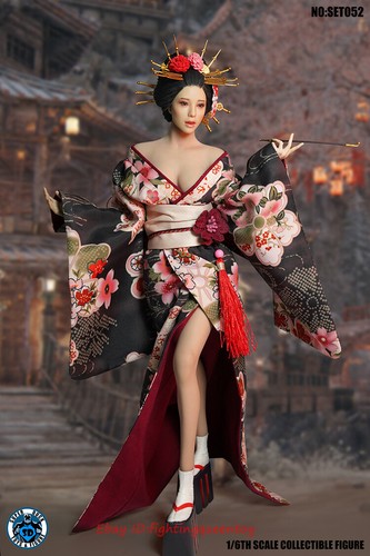 JUEGO SUPER PATO052 1/6 Juego de accesorios para cabeza y ropa de geisha japonesa INSTOCK - Imagen 3 de 12