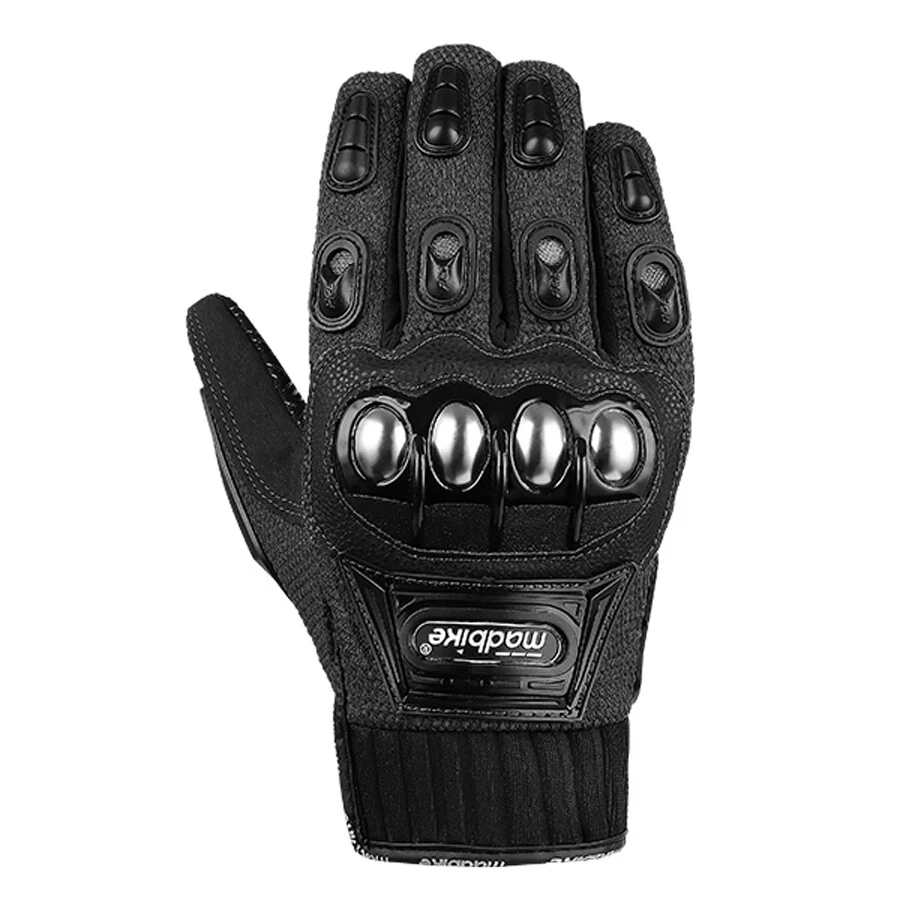 Guantes de acero inoxidable con armadura para motocicleta deportes moto carreras calle MAD-10B Foto 2 de 4